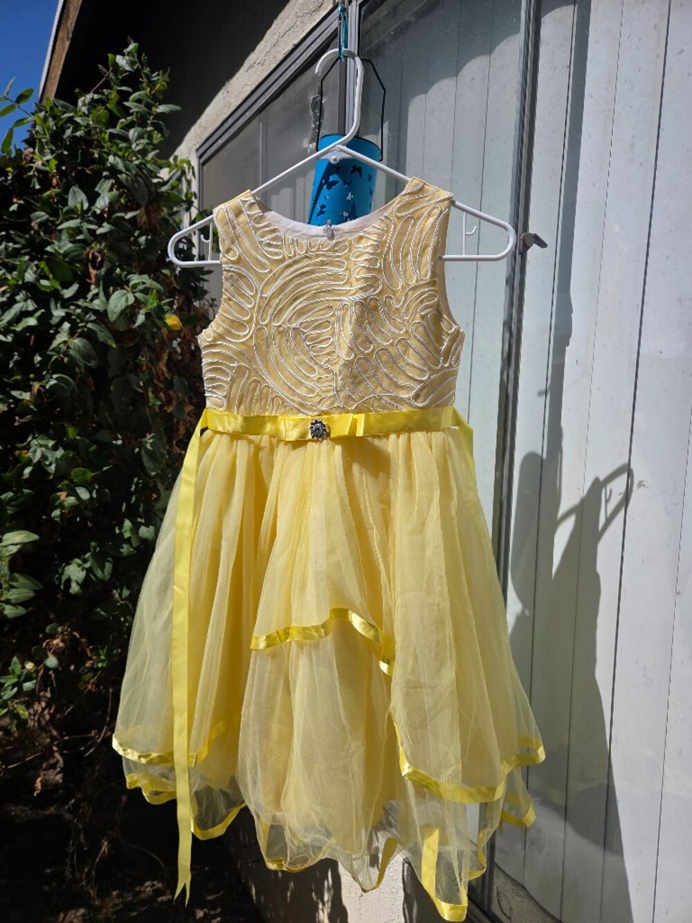 Sunny Fashion Yellow Dress - Size 8